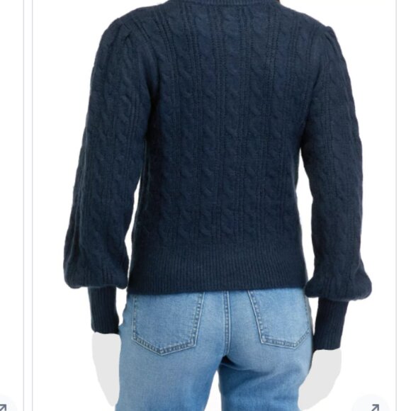 Biltmore Womens Jeweled Button Henley Sweater - Picture 2 of 6